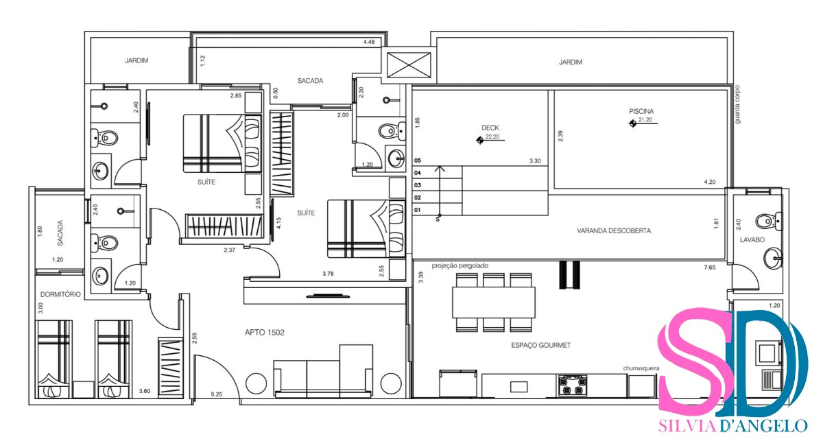 Apartamento à venda com 3 quartos, 166m² - Foto 2